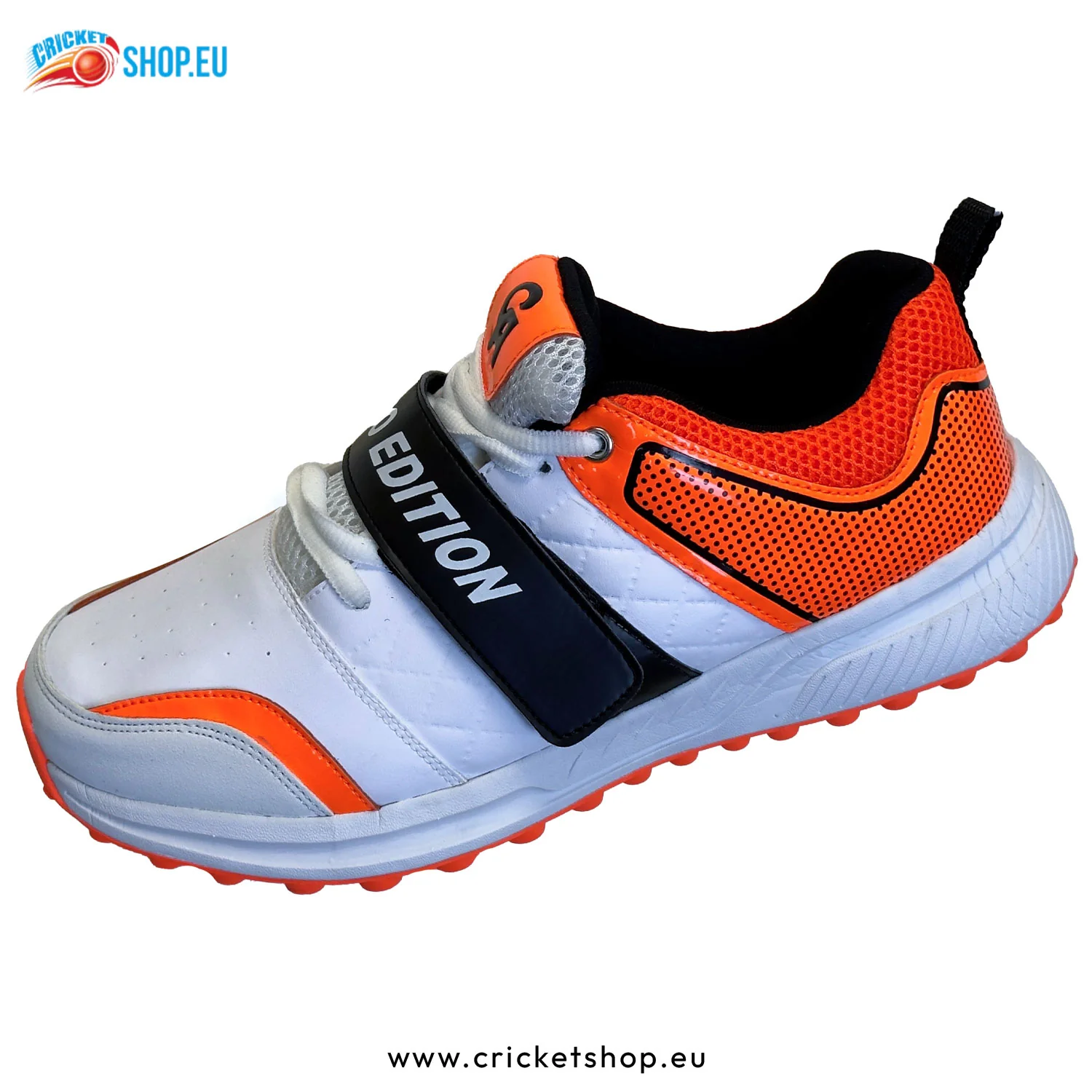 CA Pro Edition Cricket Shoes White/Orange - Image 4