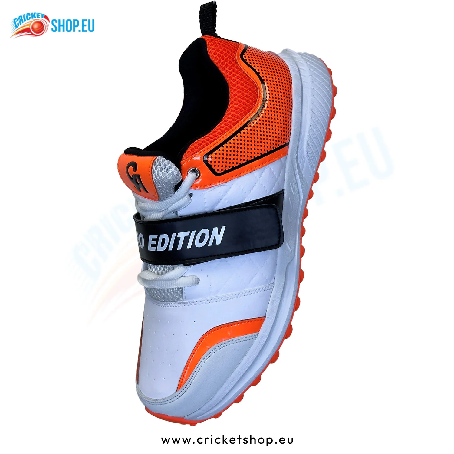 CA Pro Edition Cricket Shoes White/Orange - Image 5
