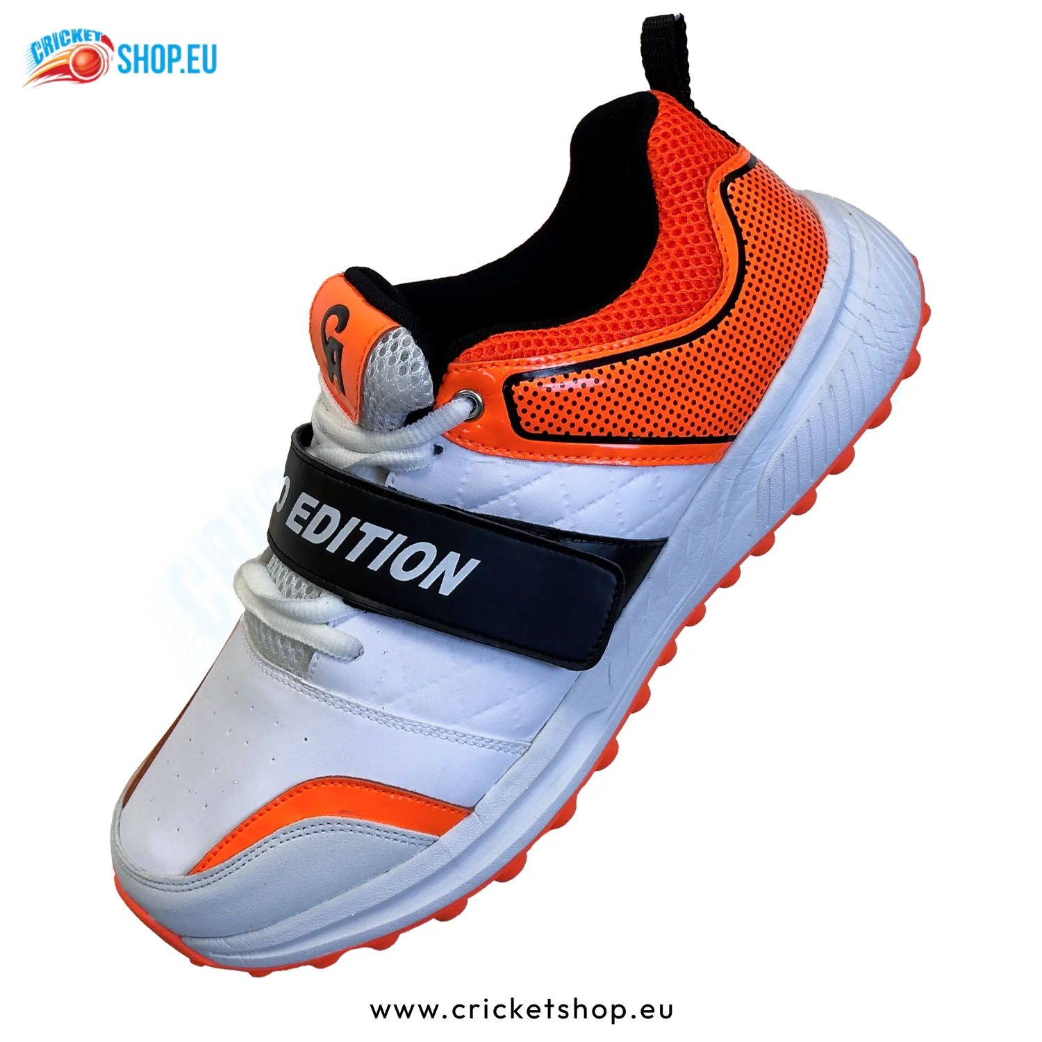 CA Pro Edition Cricket Shoes White/Orange - Image 8