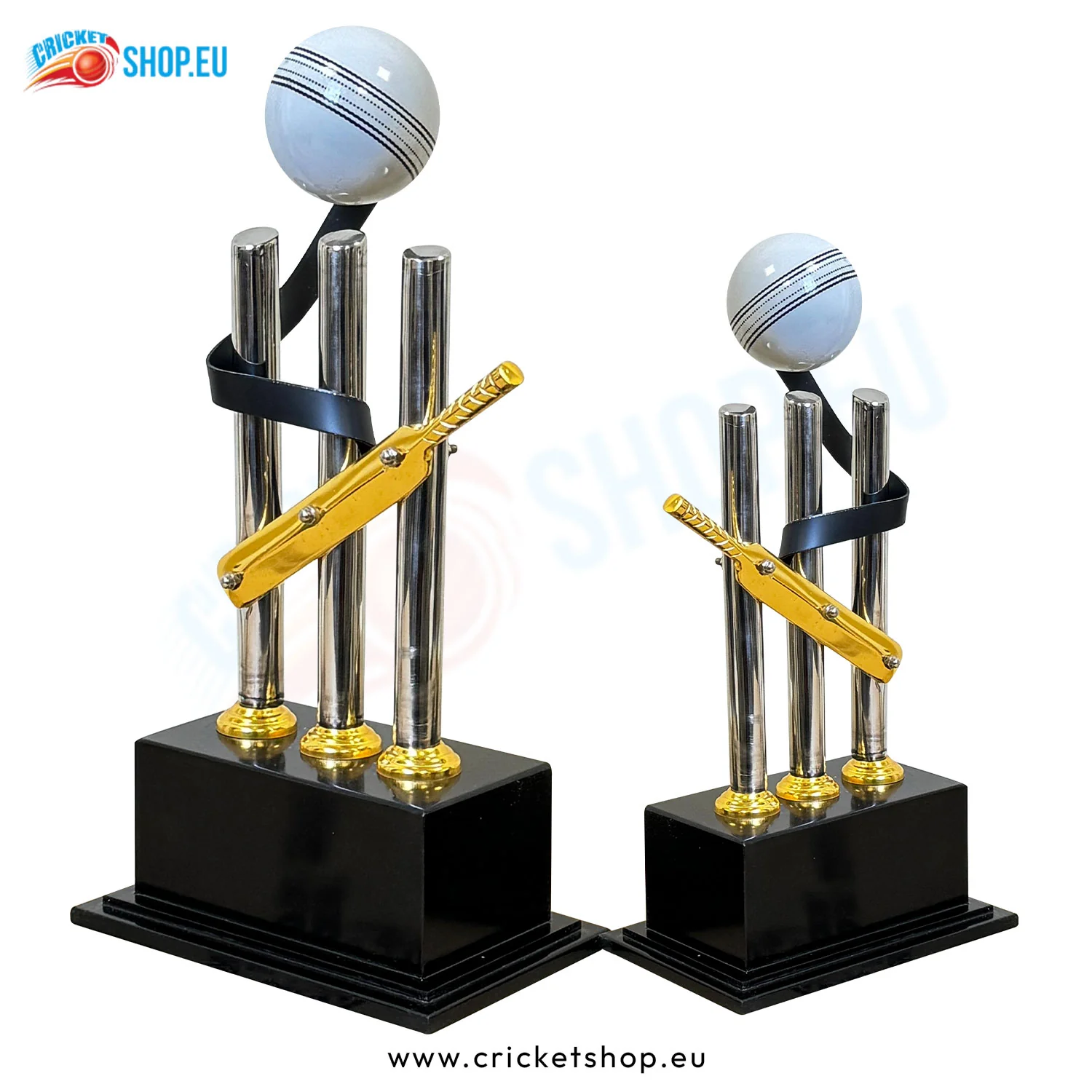Cricket Bat Ball & Stump Trophy - Image 2