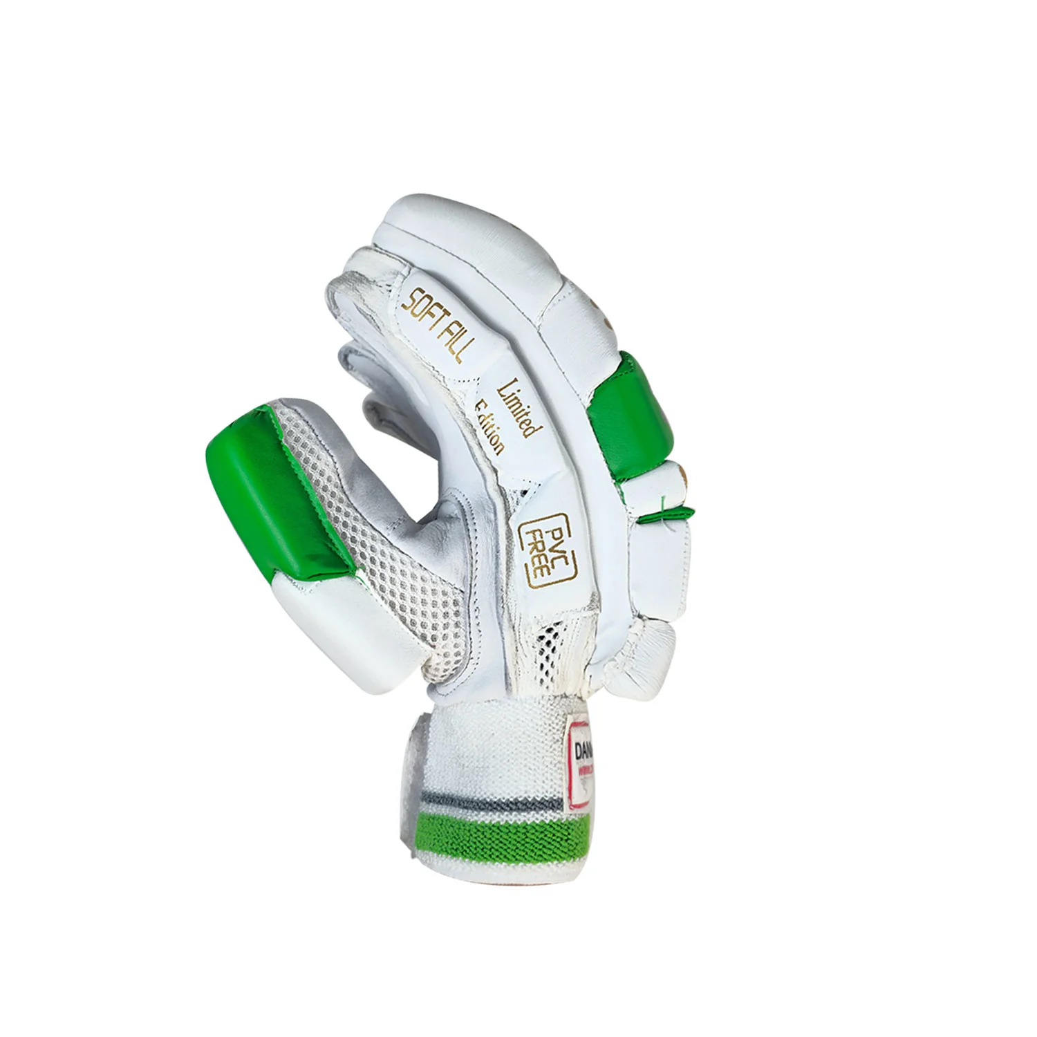 DS 1.0 Green/Gold Cricket Batting Gloves - Image 4
