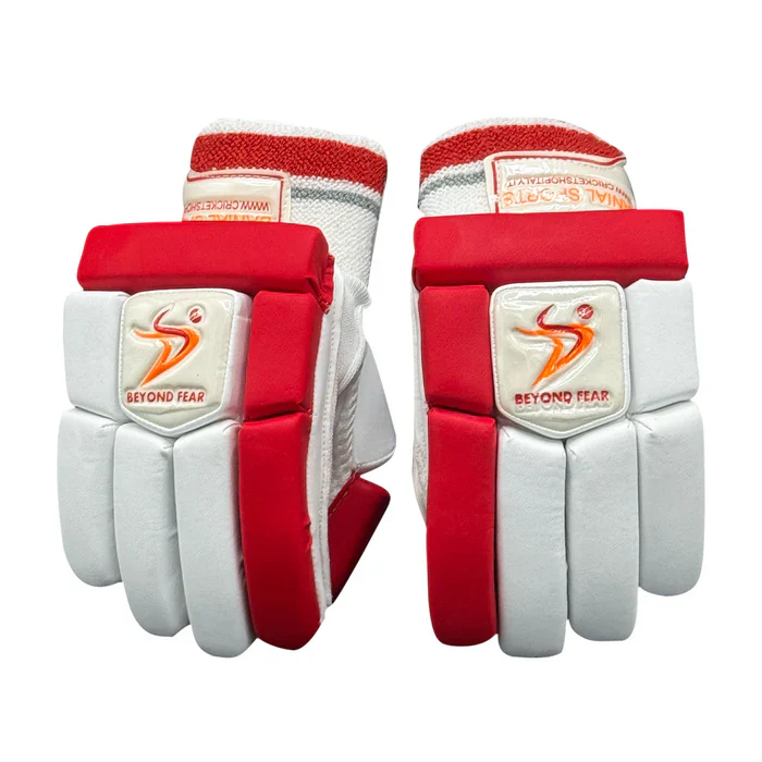 DS 1.3 Junior Batting Gloves White/Red - Image 5