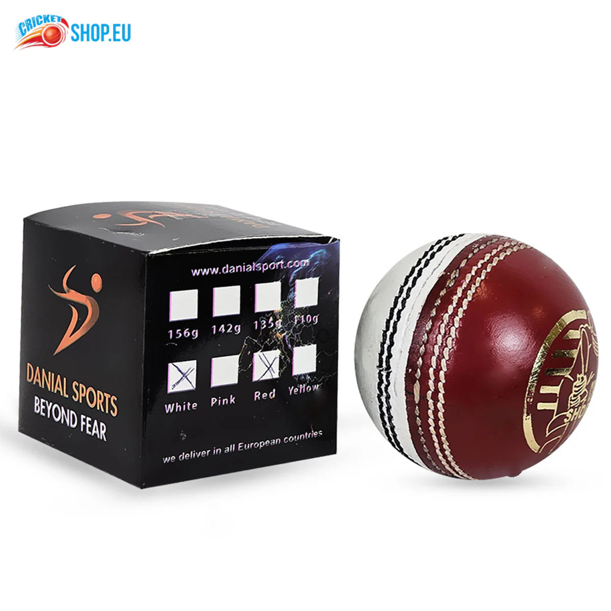 DS Practice Red/White Cricket Ball - Image 5