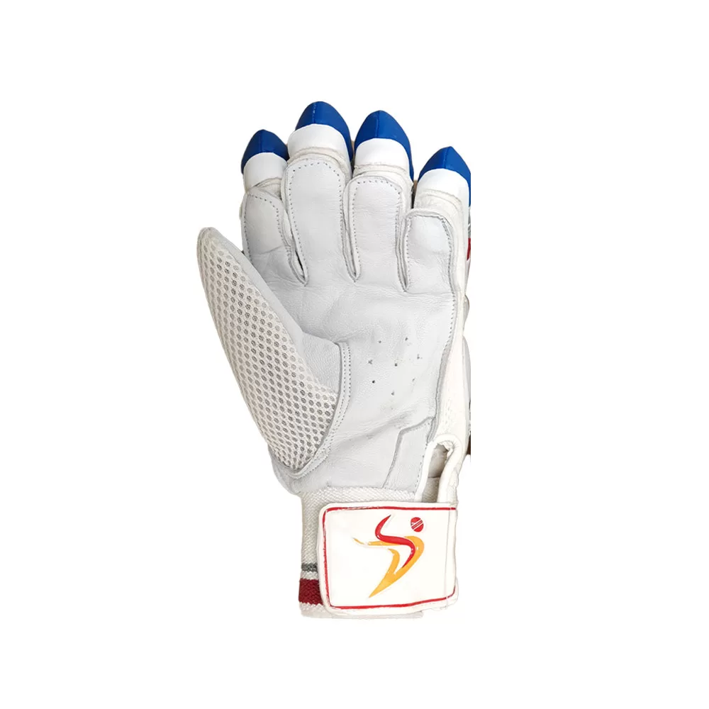 DS Sports Batting Gloves Youth (Red/Silver/Blue) - Image 3
