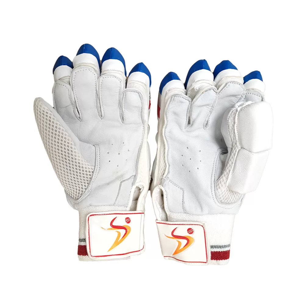 DS Sports Batting Gloves Youth (Red/Silver/Blue) - Image 4
