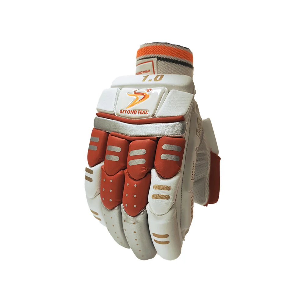 DS Sports D 1.0 Batting Gloves Adult (White/Red) - Image 3