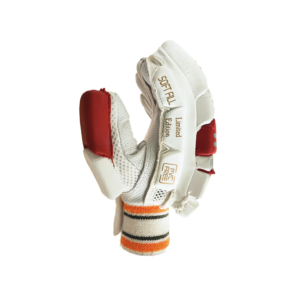 DS Sports D 1.0 Batting Gloves Adult (White/Red) - Image 4
