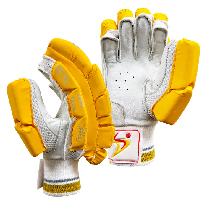 DS Yellow Cricket Batting Gloves Adult - Image 2