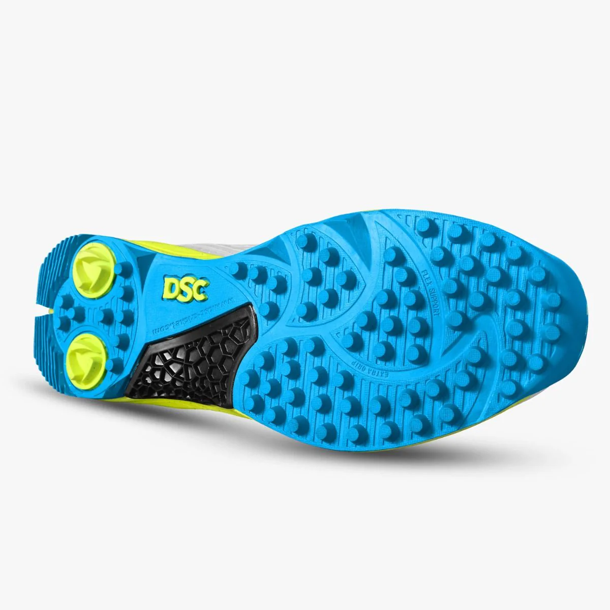 DSC Jaffa 22 Cricket Shoes White-Lemon Yellow - Image 4