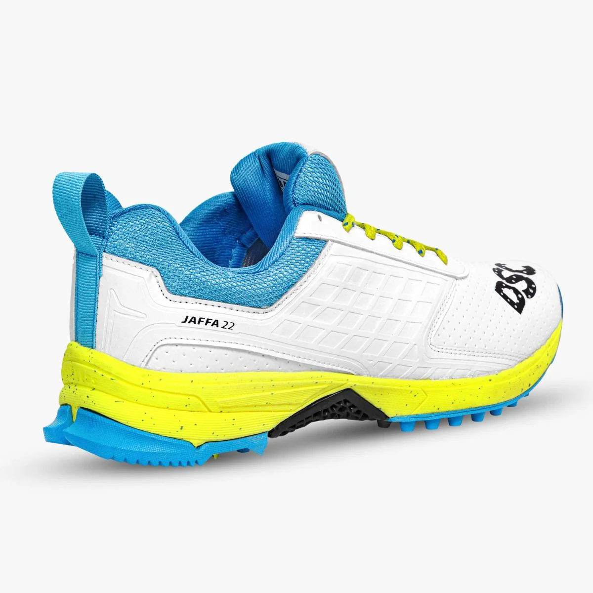 DSC Jaffa 22 Cricket Shoes White-Lemon Yellow - Image 5