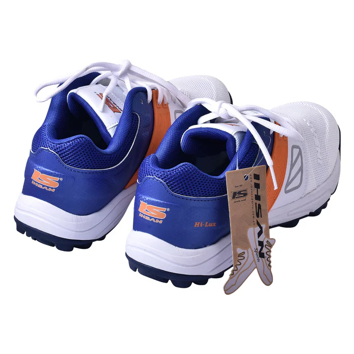 Ihsan Hi Lux Cricket Shoes Blue/Orange - Image 2