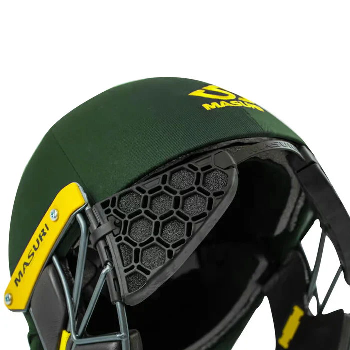 Masuri E Line Steel Cricket Helmet Green - Image 4