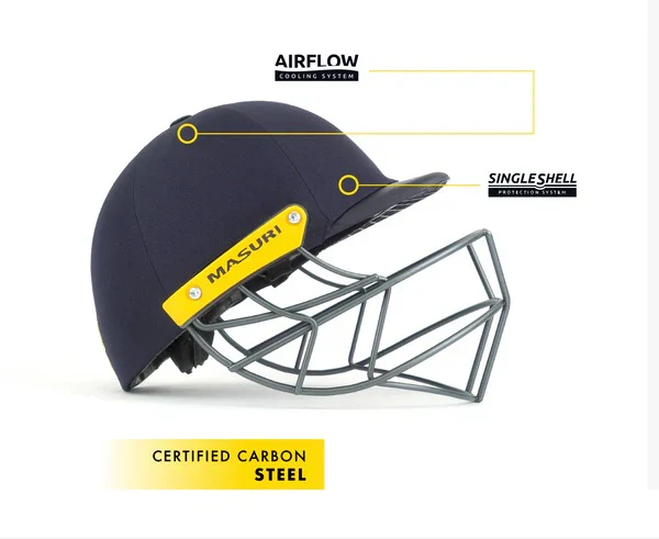 Masuri T Line Titanium Cricket Helmet Navy - Image 6