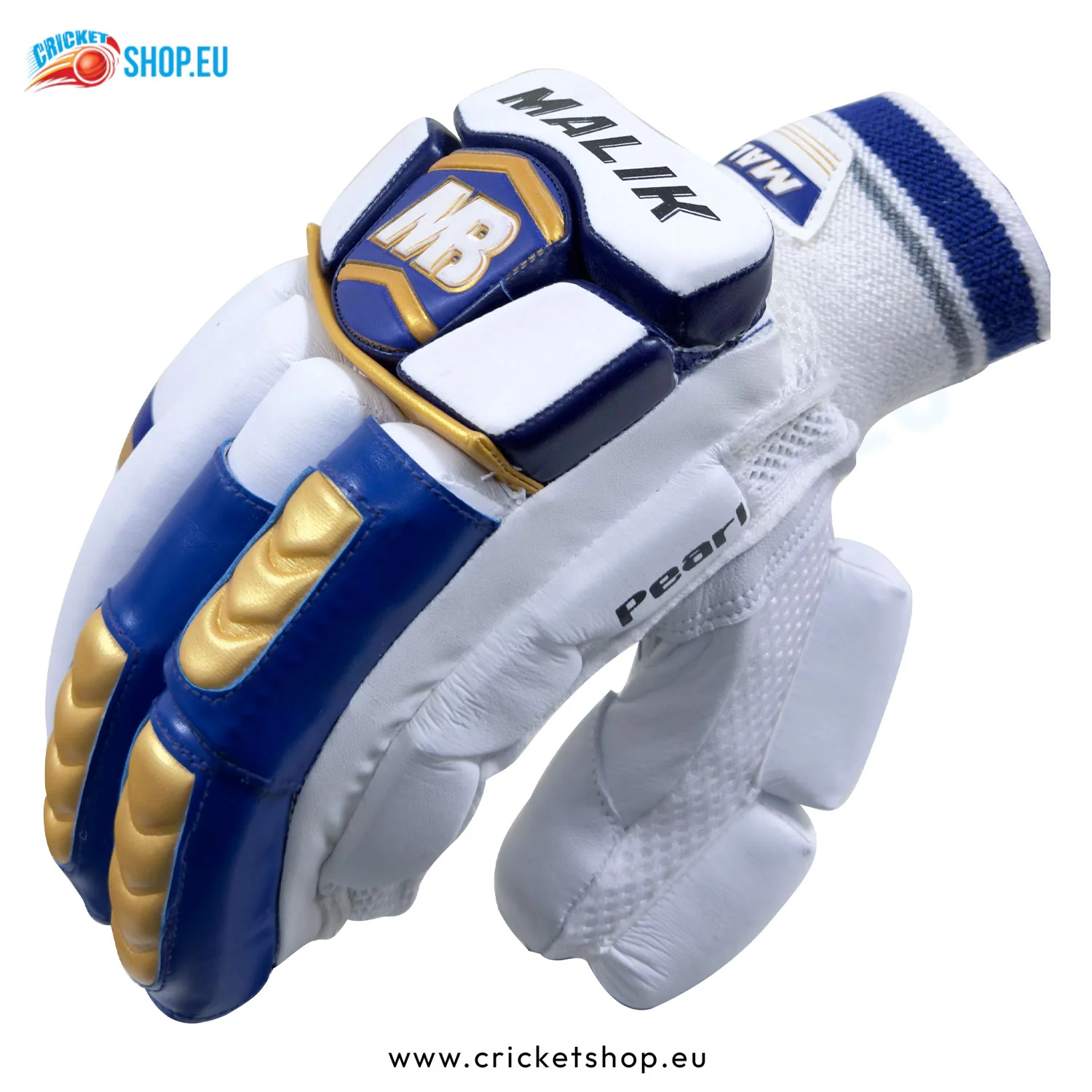 MB Malik Pearl Cricket Batting Gloves - Image 4