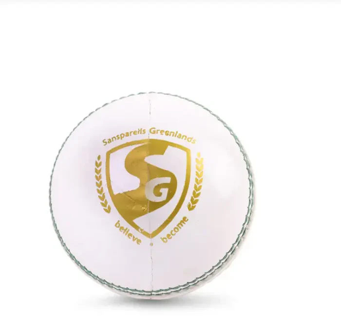 SG Club™ Cricket Leather Ball White - Image 3