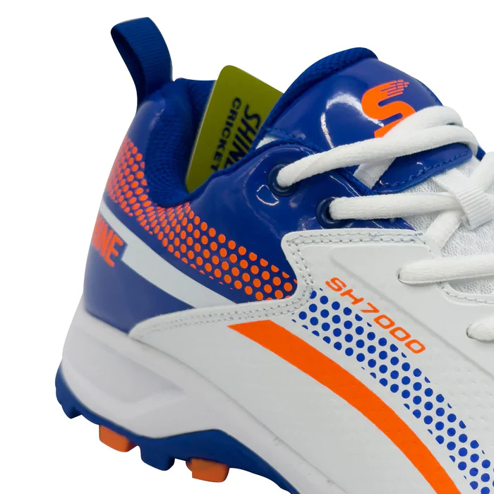 Shine New Edition 7000 Cricket Shoes (Orange & Blue) - Image 14