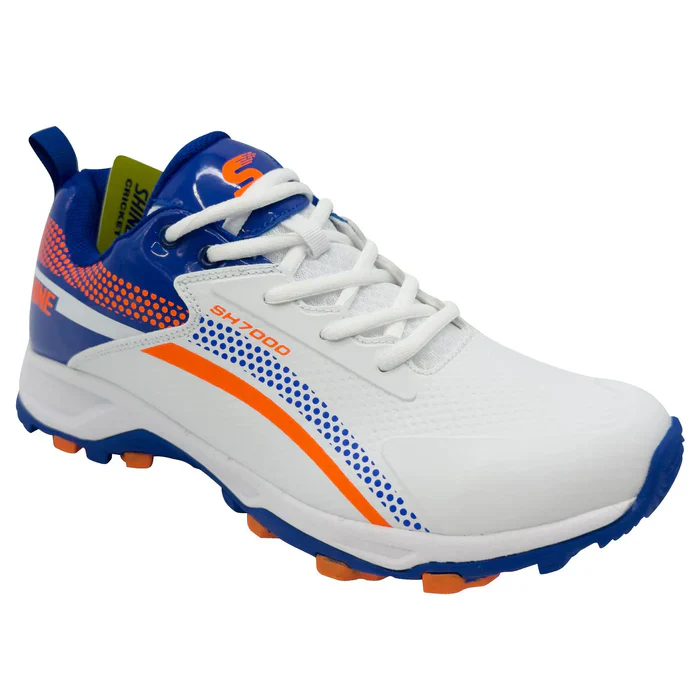 Shine New Edition 7000 Cricket Shoes (Orange & Blue) - Image 15