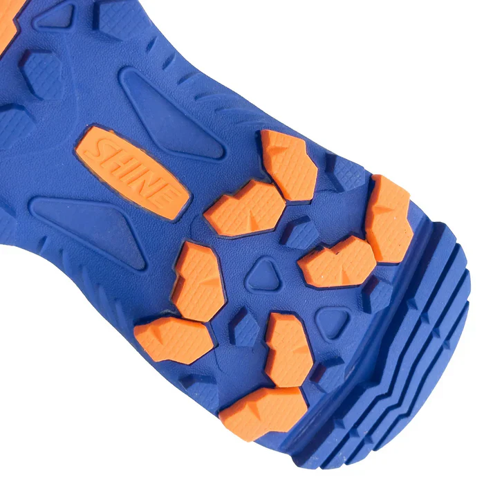 Shine New Edition 7000 Cricket Shoes (Orange & Blue) - Image 6