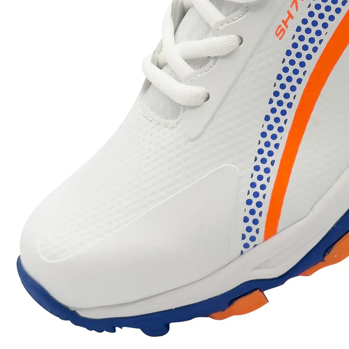 Shine New Edition 7000 Cricket Shoes (Orange & Blue) - Image 9